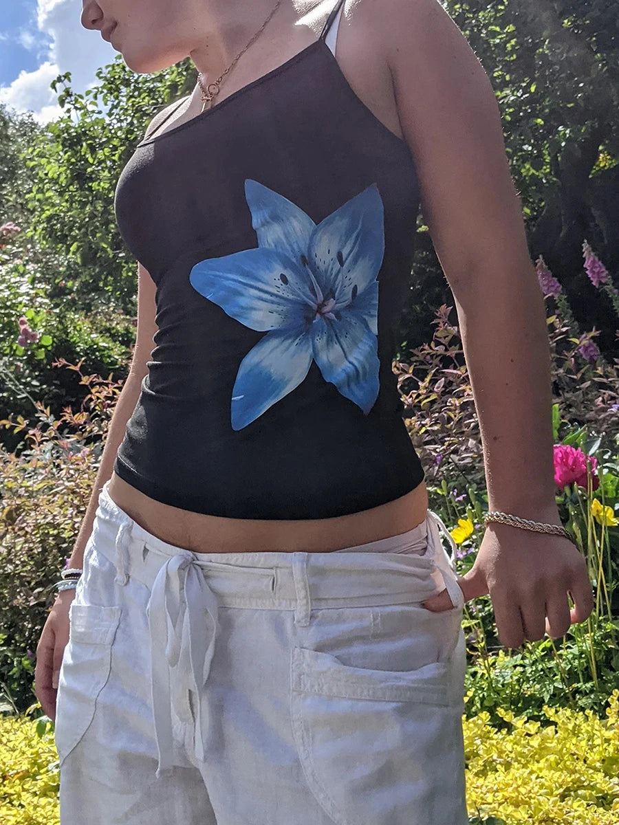 Summer Floral Crop Tank