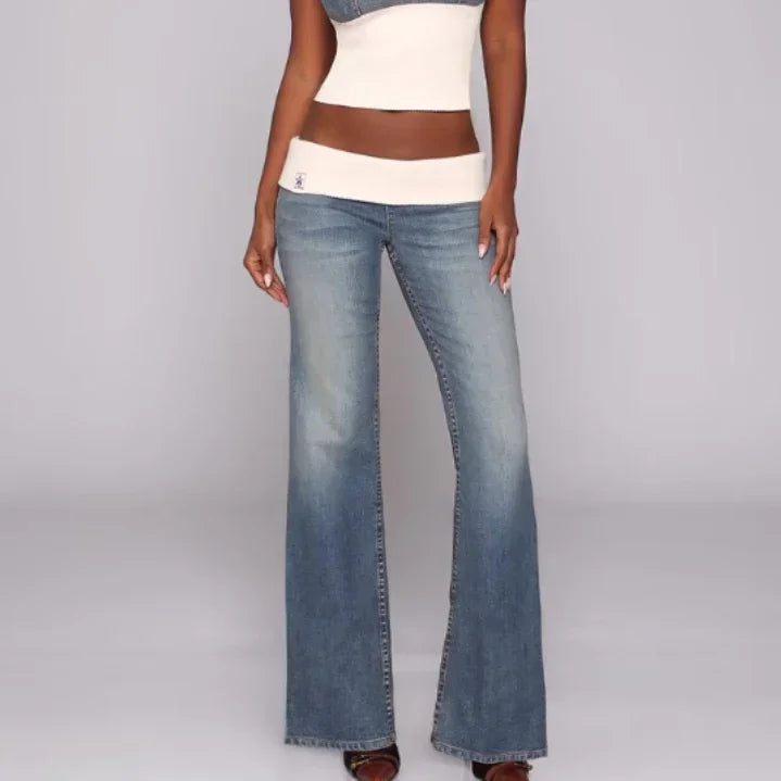 Vintage Flare Stretch Denim Jeans