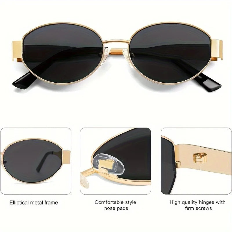 Classic Metal Oval Everyday Sunglasses