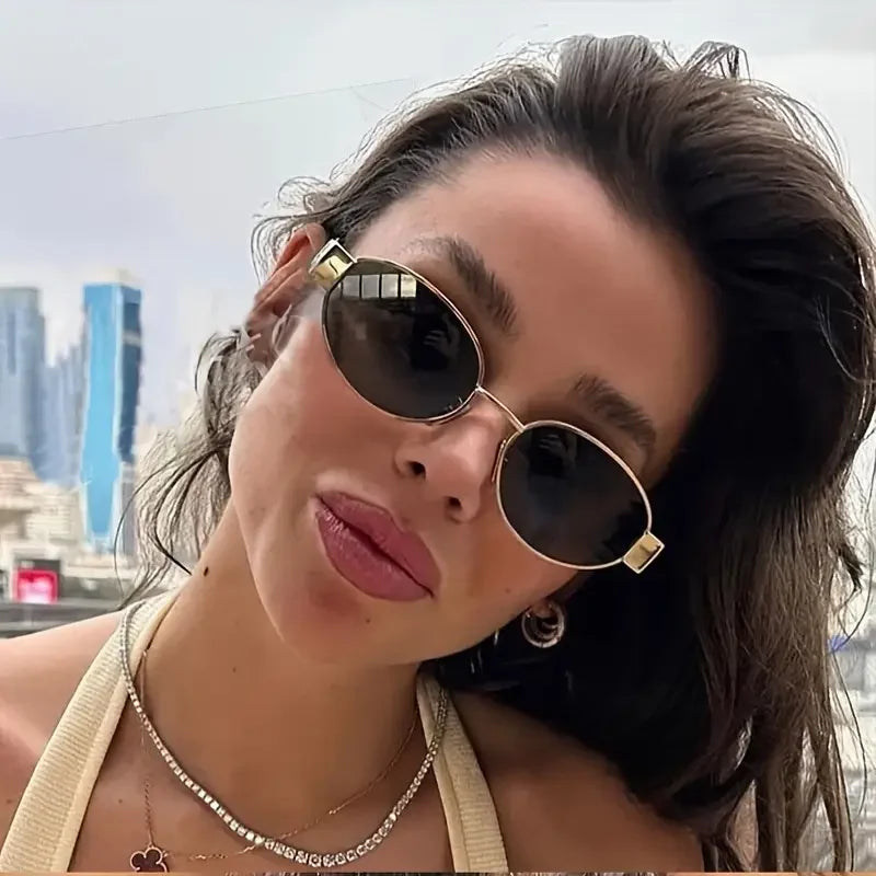 Classic Metal Oval Everyday Sunglasses
