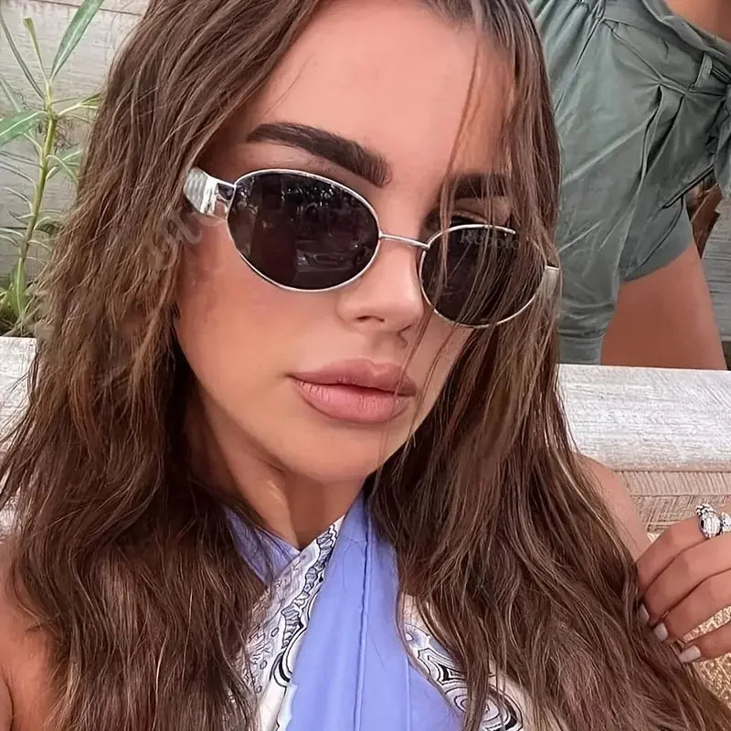 Classic Metal Oval Everyday Sunglasses