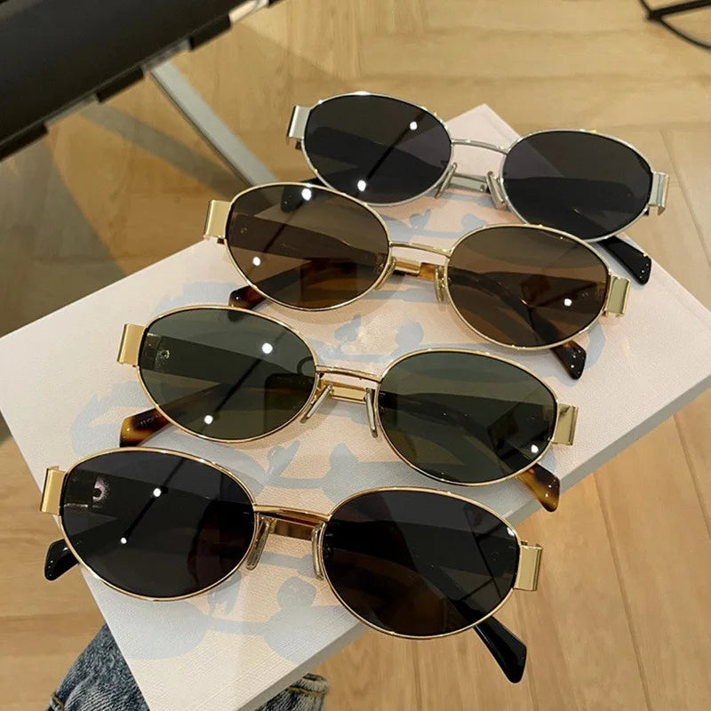 Classic Metal Oval Everyday Sunglasses